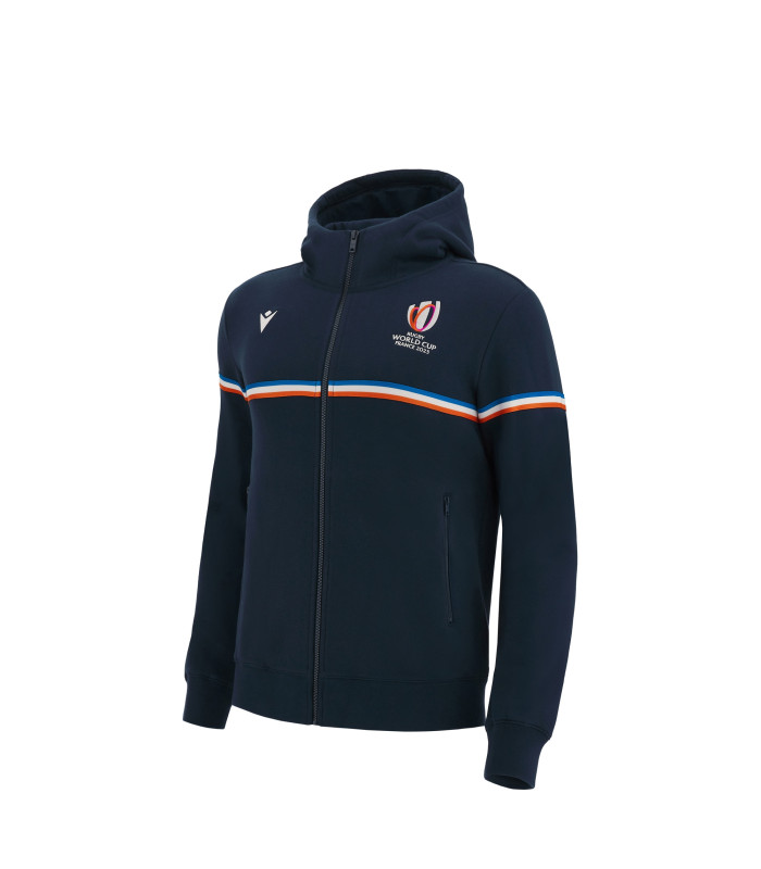 Sweat a Capuche Zip Macron Enfant Rugby France World Cup 2023 Officiel