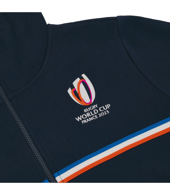 Sweat a Capuche Zip Macron Enfant Rugby France World Cup 2023 Officiel